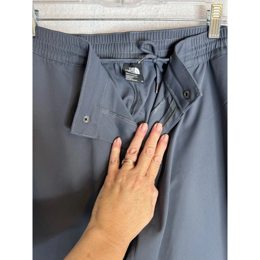 The North Face Mens Gray Technical Hiking Pants Elastic Waist Size 36 Regular